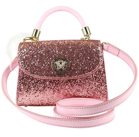 young versace glitter strap bag|Versace handbags.